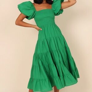 Petal & Pup Vibrant Green Midi Dress